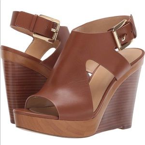 Michael Kors leather wedges